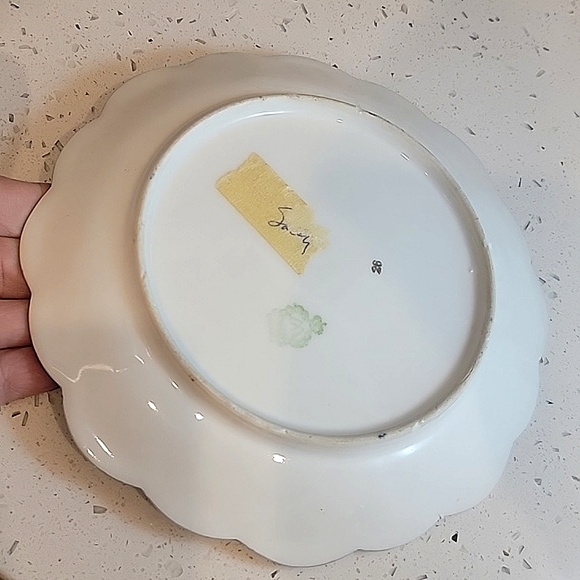 🍃 Vintage Bavarian floral plate Crown Laurel - Picture 3 of 6